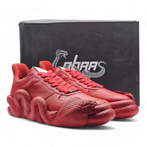 Giuseppe Zanotti Cobras Sneakers - Leather - Red - 44.5 11.5 US $995 - Picture 1 of 11